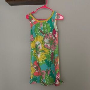 Lilly Pulitzer Floral Midi Dress - Green, Pink, Yellow